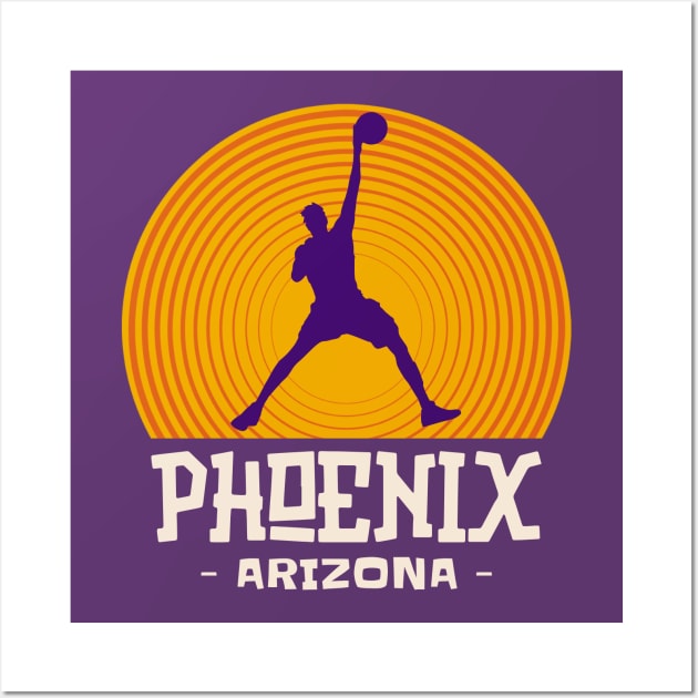 Phoenix Arizona Basketball Wall Art by Etopix